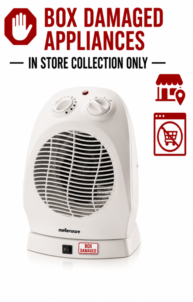 Mellerware – 35220 – White Oscilating Fan Heater