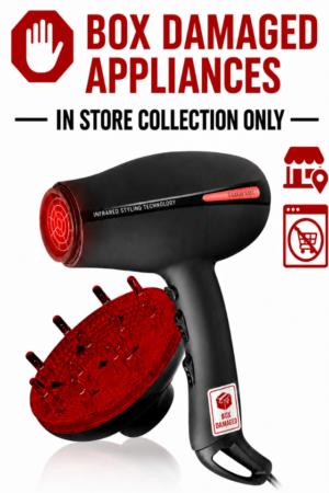 Taurus – 900376 – Black/Red 2200W “Fashion Infrared” Hairdryer with Diffuser