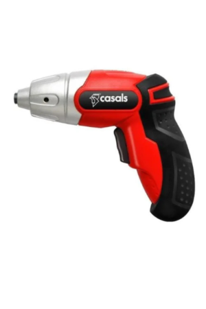 CASALS CORDLESS SCREWDRIVER 10 PIECE SET PLASTIC RED 6.35HEX 3.6V