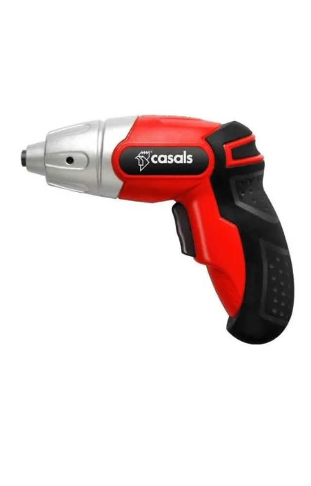 CASALS CORDLESS SCREWDRIVER 10 PIECE SET PLASTIC RED 6.35HEX 3.6V