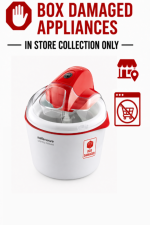 Mellerware White/Red 1.5L Crema Deluxe Ice Cream Maker