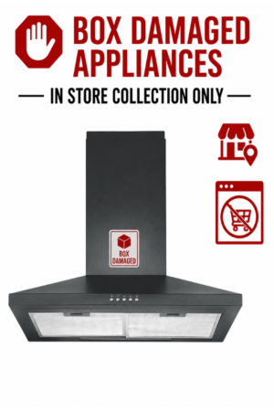 Italian Designer Telefunken 90cm Cooker Hood - Black (BOX DAMAGED)