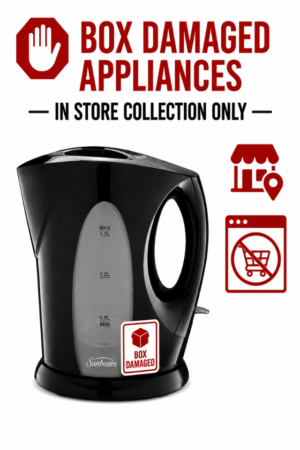 SUNBEAM 1.7L CORDLESS KETTLE - BLACK (BOXED DAMAGED)