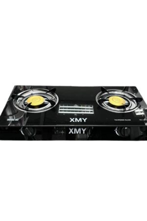 XMY DOUBLE BURNER GAS STOVE - TEMPERED GLASS (NEW)