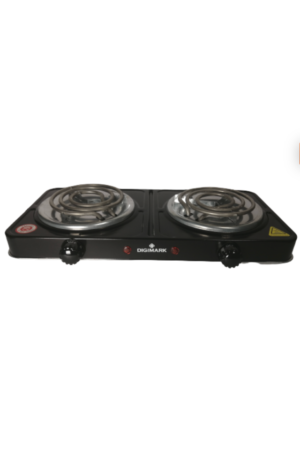 DIGIMARK 2-PLATE ELECTRIC SPIRAL STOVE / HOTPLATE - BLACK (NEW)