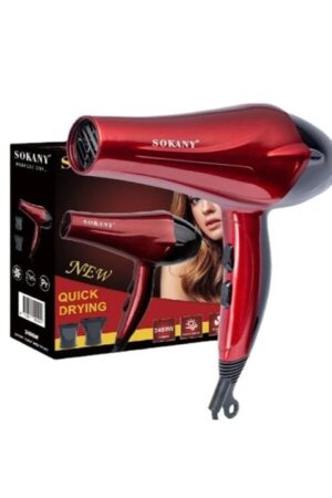 SOKANY PROFESSIONAL PORTABLE HAIR DRYER - RED (NEW)