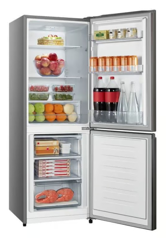 HISENSE 223L FRIDGE/FREEZER - TITANIUM INOX (NEW) - Image 3