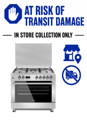FERRE 90X60 4-BURNER & 2-PLATE FREESTANDING STOVE + ELECTRIC OVEN (NEW)