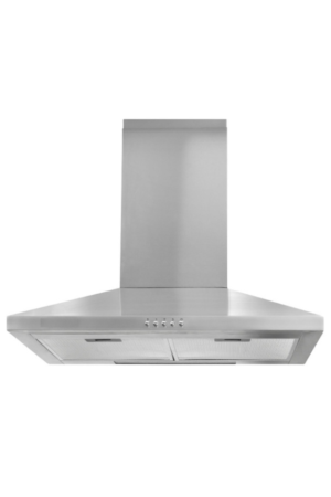 TELEFUNKEN ITALIAN DESIGNER 60CM GLASS CHIMNEY HOOD - SILVER NEW