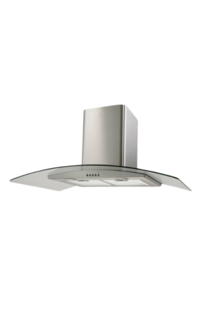 TELEFUNKEN ITALIAN DESIGNER 90CM CHIMNEY HOOD - SILVER