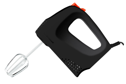 MELLERWARE "MIXO" HAND MIXER + DOUGH HOOKS & BEATERS - CHROME BLACK (BOXED DAMAGED) - Image 2