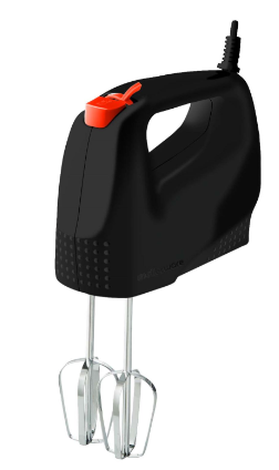 MELLERWARE "MIXO" HAND MIXER + DOUGH HOOKS & BEATERS - CHROME BLACK (BOXED DAMAGED) - Image 3