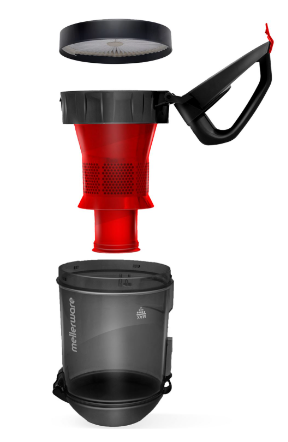MELLERWARE "INNOVAC" BAGLESS VACUUM CLEANER - CYCLONE RED (BOXED DAMAGED) - Image 5