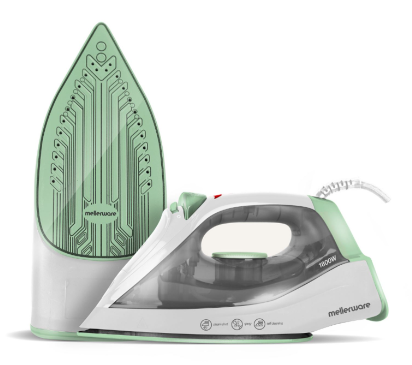 MELLERWARE STEAM/DRY/SPRAY CERAMIC "EMERALD" IRON - EMERALED GREEN (BOXED DAMAGED) - Image 2
