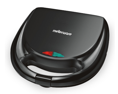 MELLERWARE 2-SLICE "MERCURY" NON-STICK SANDWICH MAKER - BLACK (BOXED DAMAGED) - Image 3