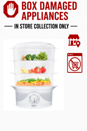 MELLERWARE "DIM SUM" 3 TIER FOOD STEAMER - WHITE (BOXED DAMAGED)