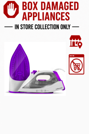MELLERWARE STEAM/DRY/SPRAY NON-STICK "VAPOUR II" IRON - PURPLE (BOXED DAMAGED)