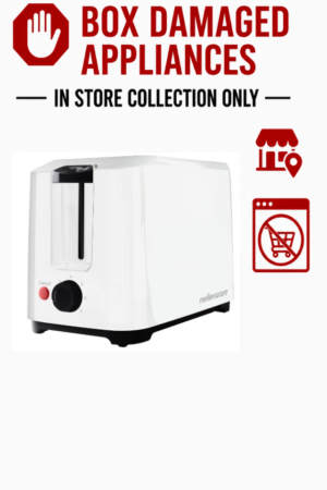 MELLERWARE 2-SLICE "ECO" TOASTER - WHITE (BOXED DAMAGED)