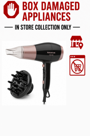TAURUS "LYSS 2300" HAIR DRYER - BLACK (BOXED DAMAGED)